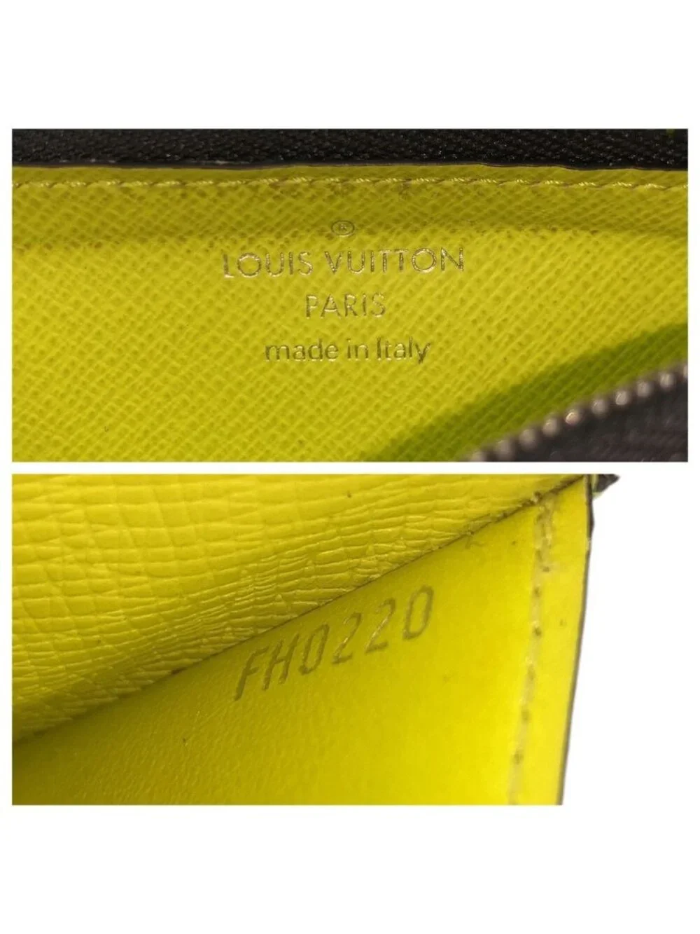 Louis Vuitton Taigarama Coincard Holder Jaune Yellow Coin Case Fragment